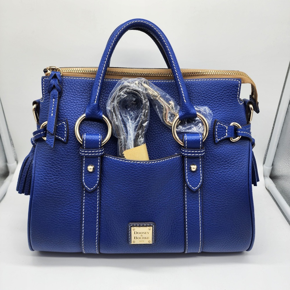 Dooney & Bourke Sorrento Satchel 30 French Royal Blue Leather Crossbody Bag NWOT